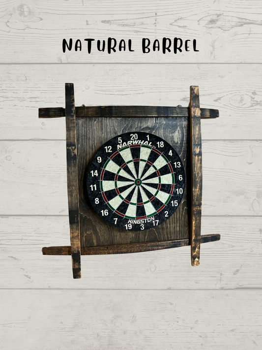 Bourbon Barrel Stave Dartboard - Whiskey Lover's Game Night Essential